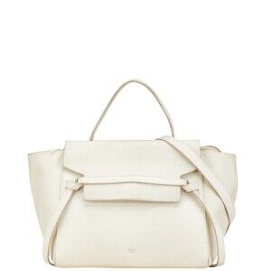 Celine belt bag handbag shoulder Ivory White leather
